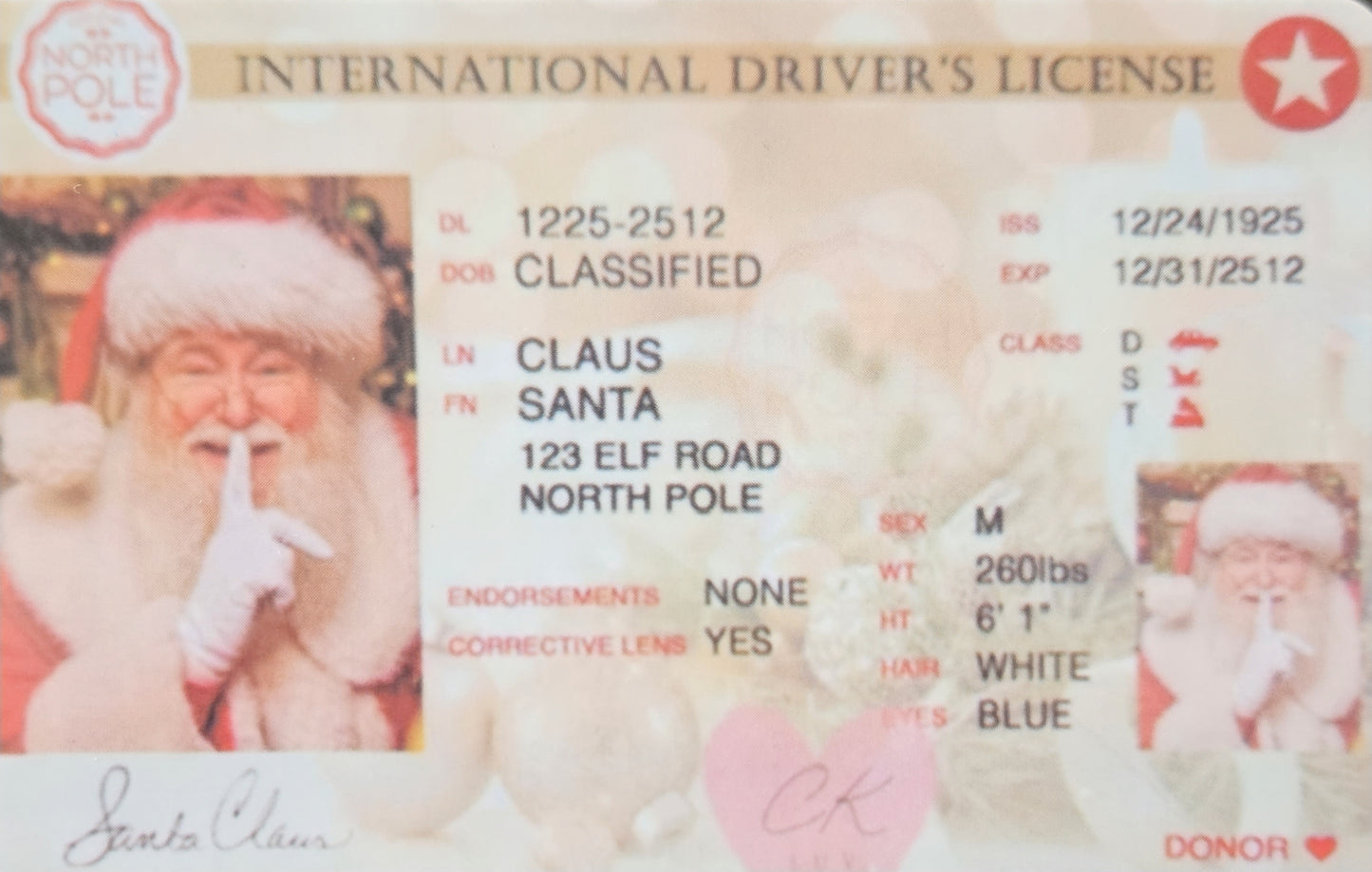 Santa's Licence Father Christmas